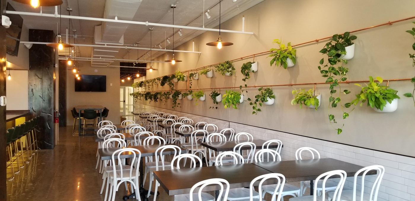 Finished restaurant dining room